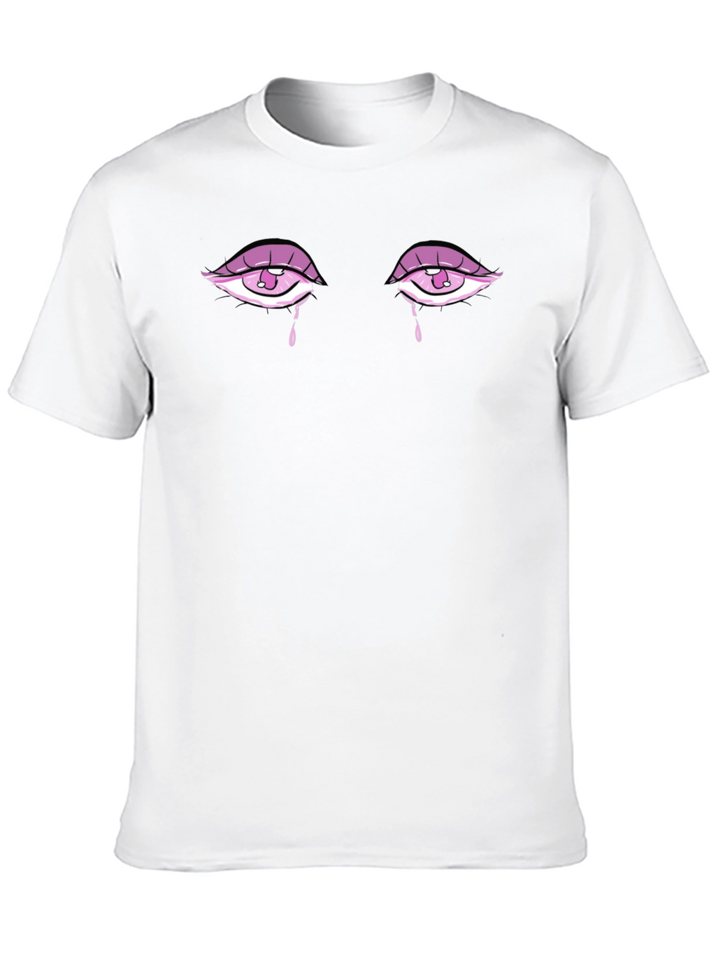 Teary Eyes Graphic Tee - Stylish Unisex Black T-Shirt