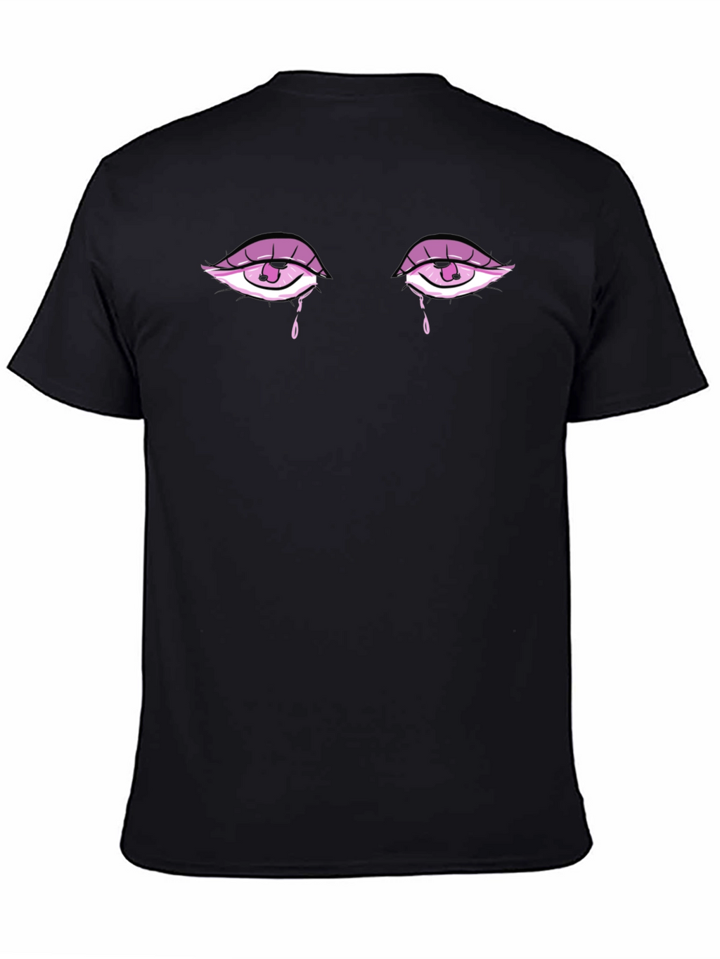 Teary Eyes Graphic Tee - Stylish Unisex Black T-Shirt
