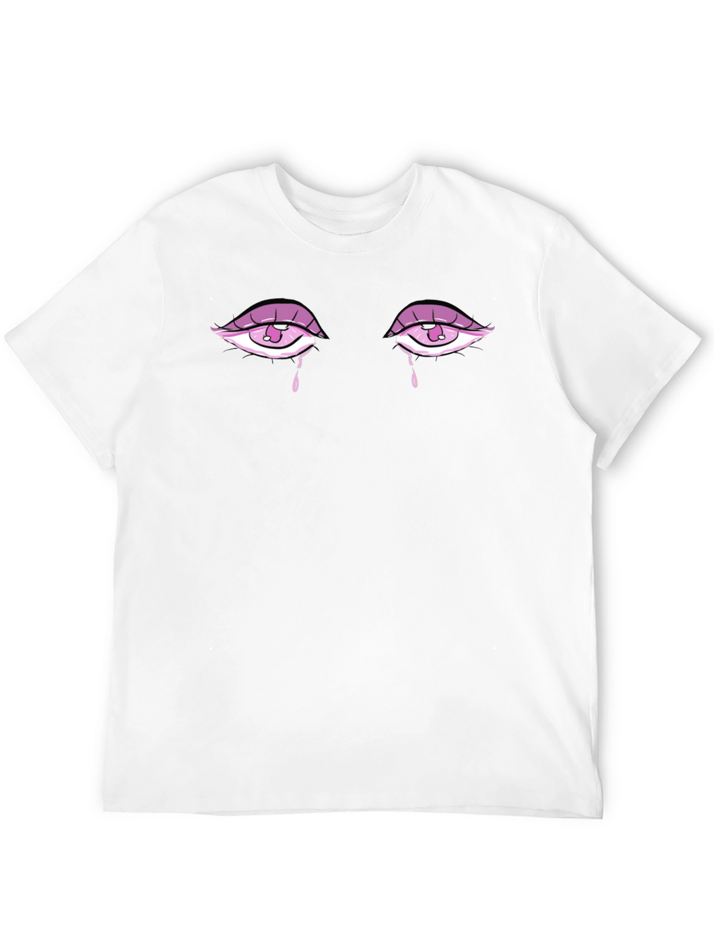 Teary Eyes Graphic Tee - Stylish Unisex Black T-Shirt