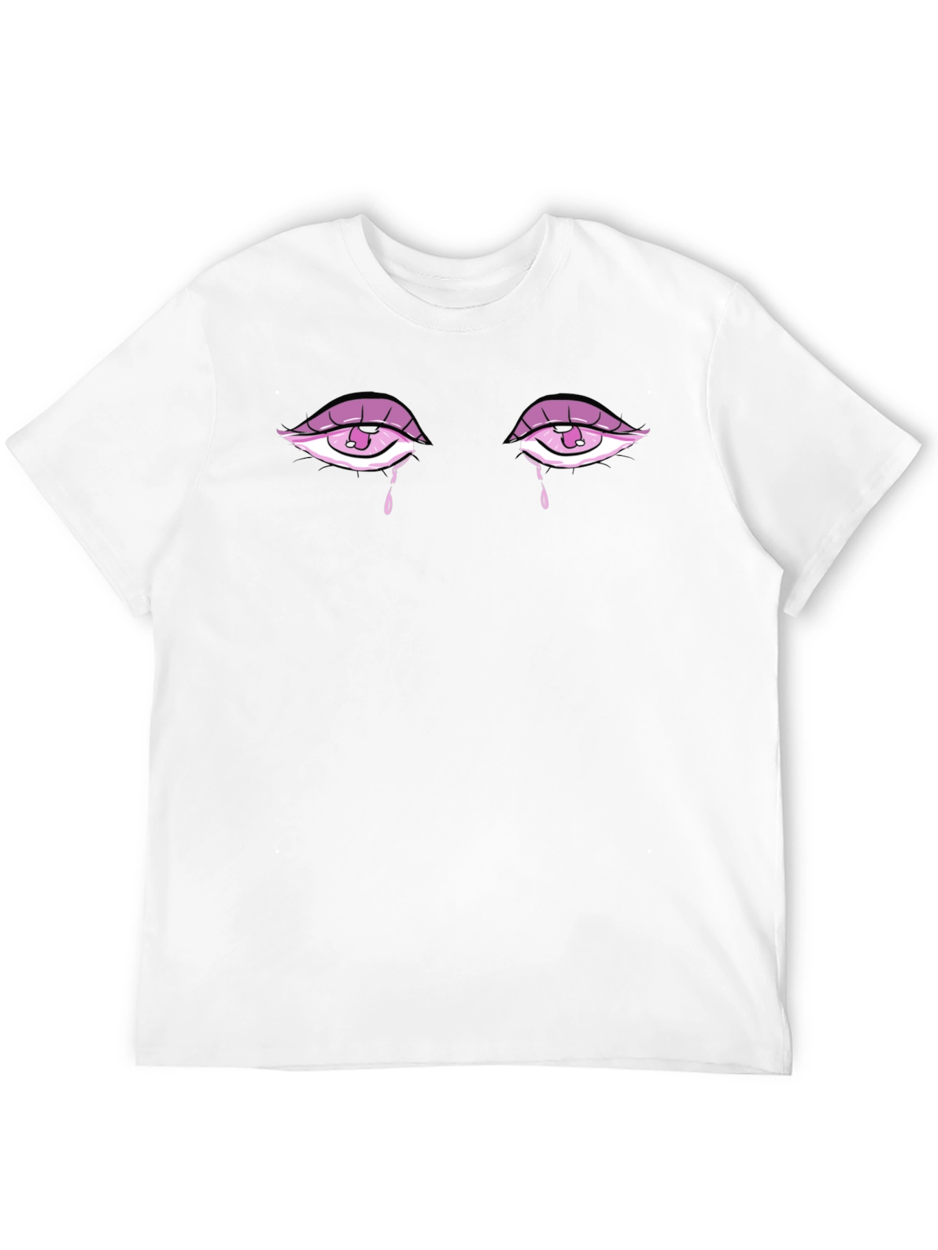 Teary Eyes Graphic Tee - Stylish Unisex Black T-Shirt