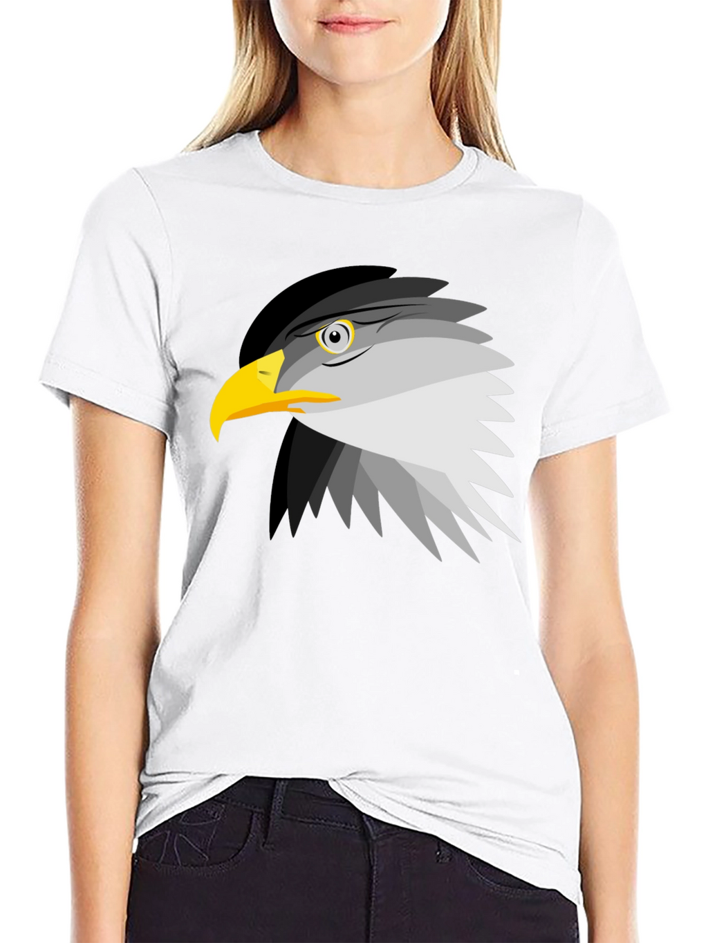 Eagle Graphic Tee - Black Cotton Blend