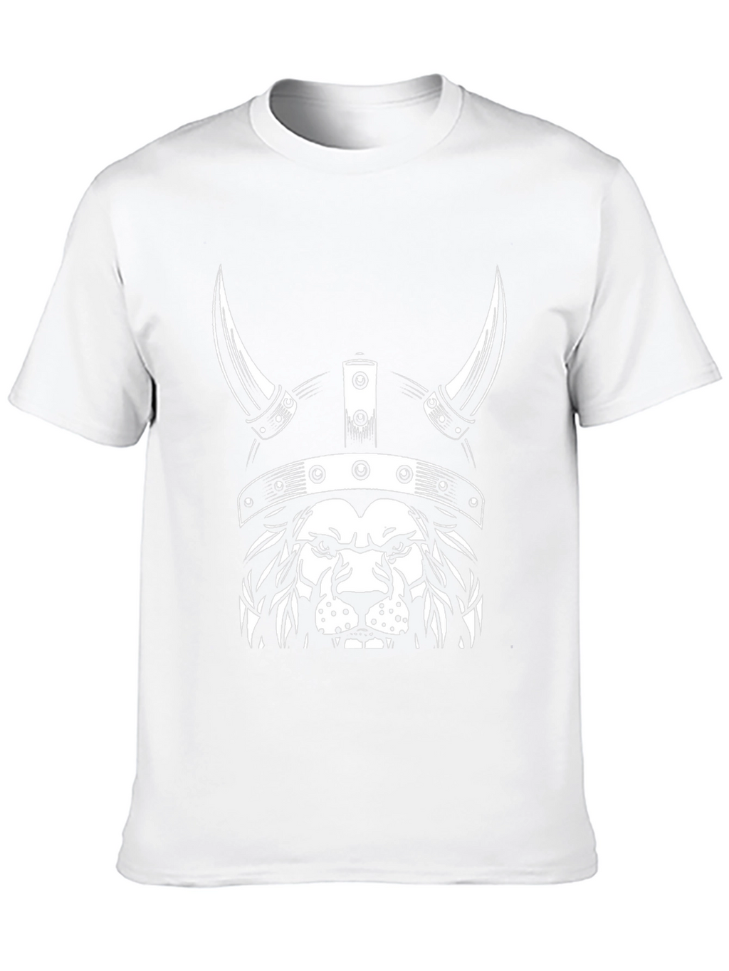 Viking Lion Graphic Tee - Black Cotton T-Shirt