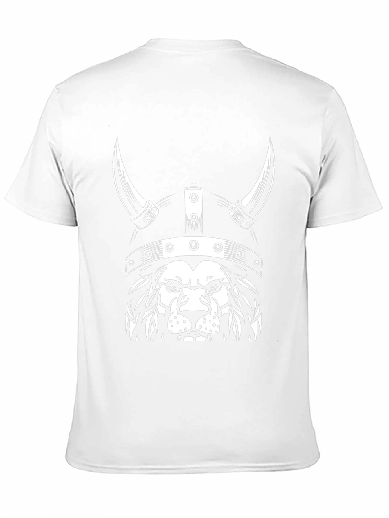Viking Lion Graphic Tee - Black Cotton T-Shirt