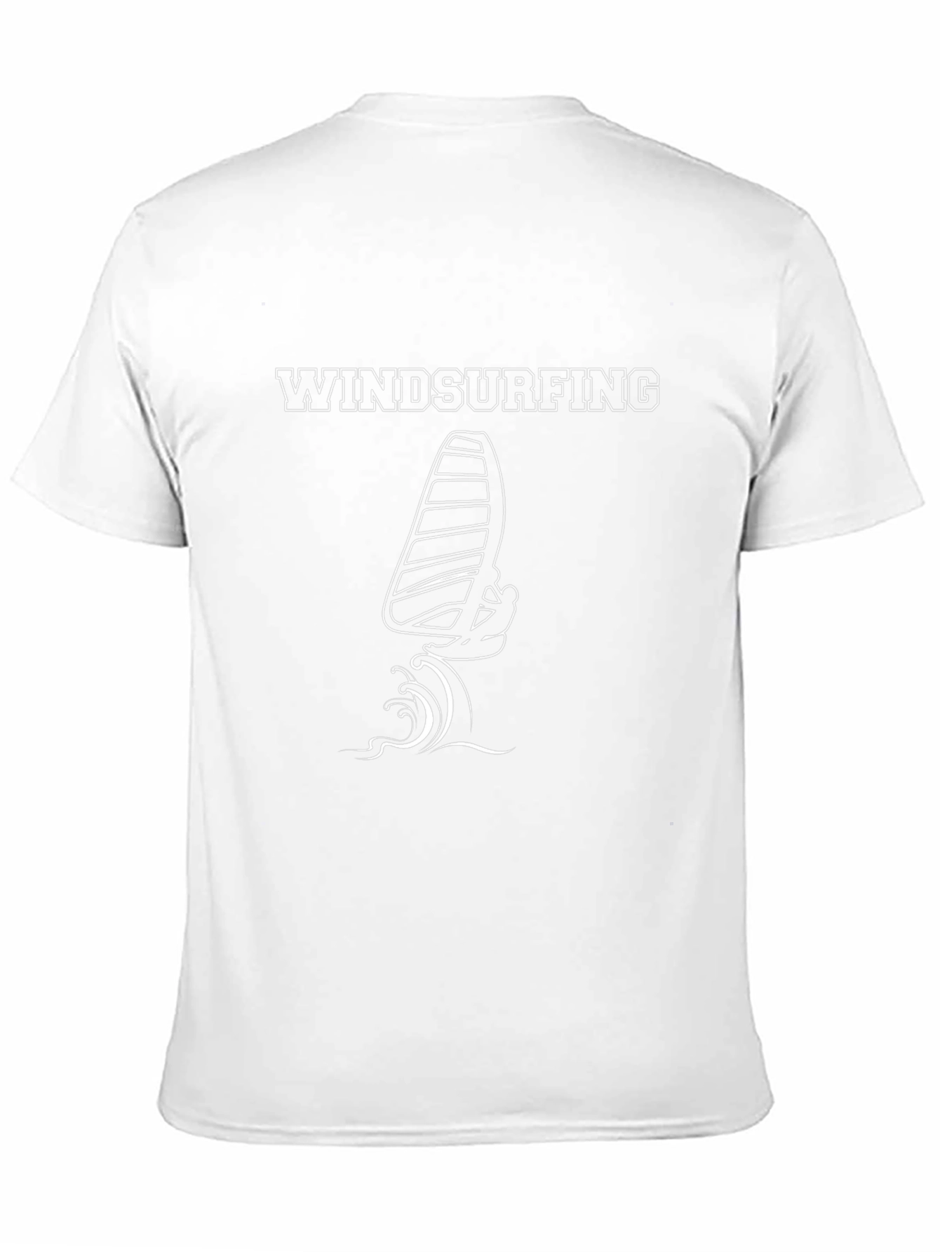 Windsurfing Graphic Tee - Black Cotton T-Shirt