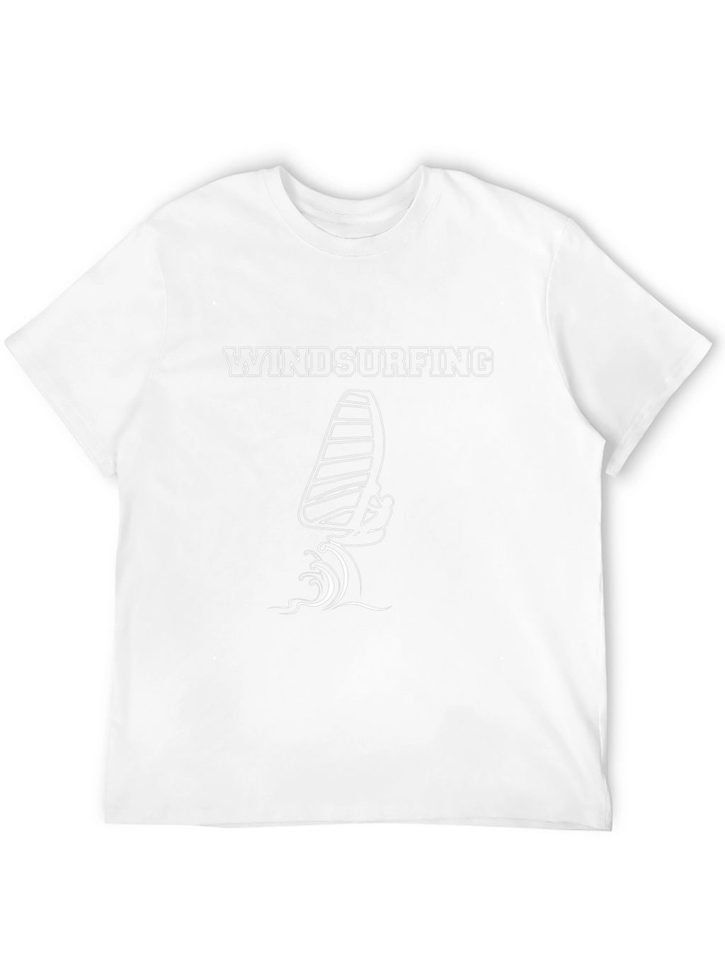Windsurfing Graphic Tee - Black Cotton T-Shirt