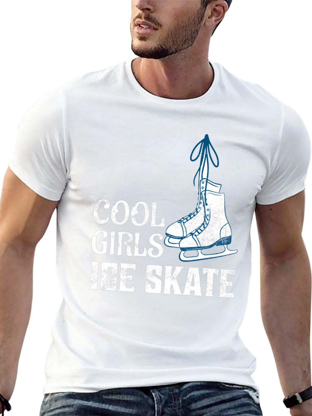 Cool Girls Ice Skate Graphic Tee - Black