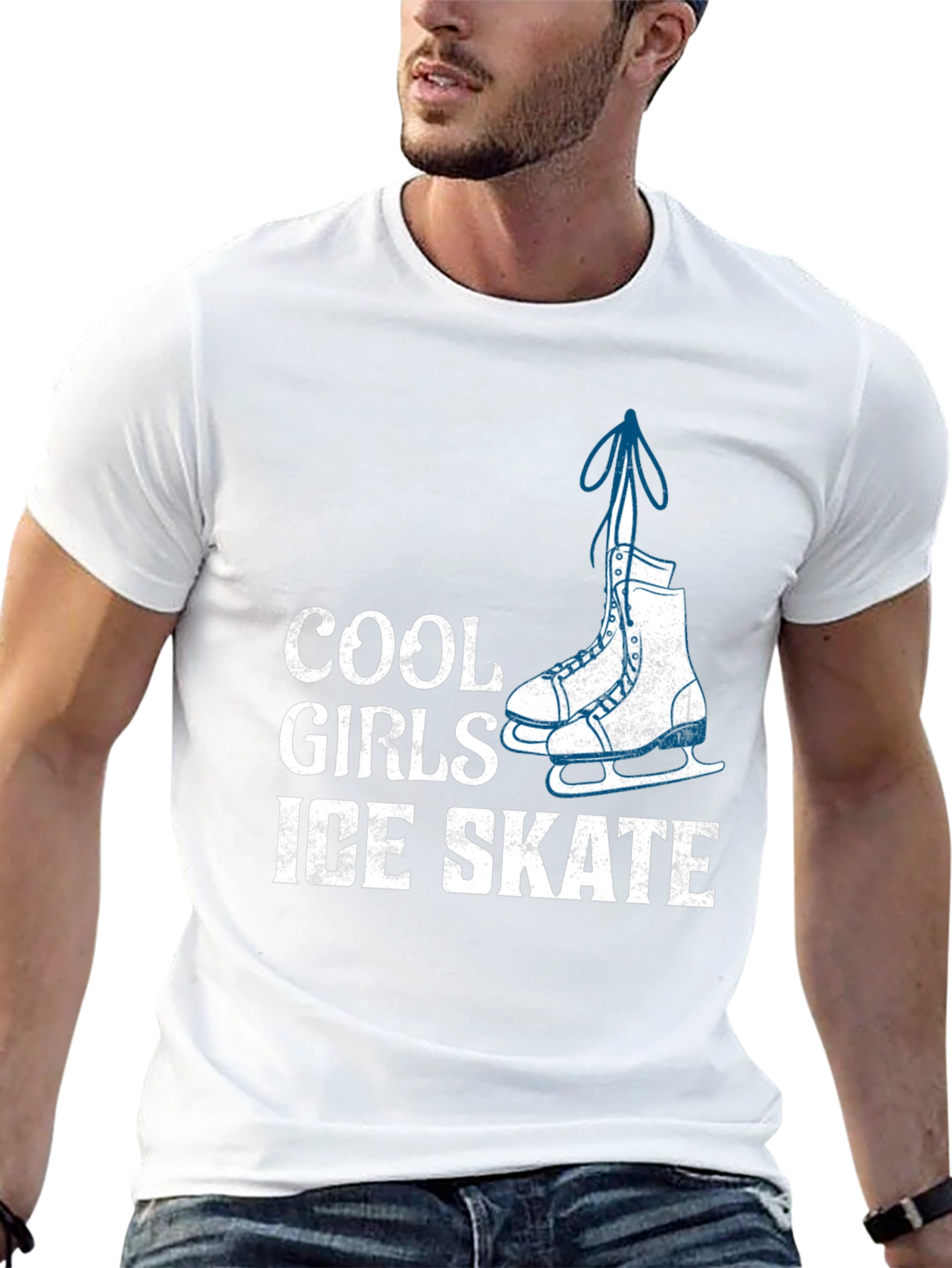 Cool Girls Ice Skate Graphic Tee - Black