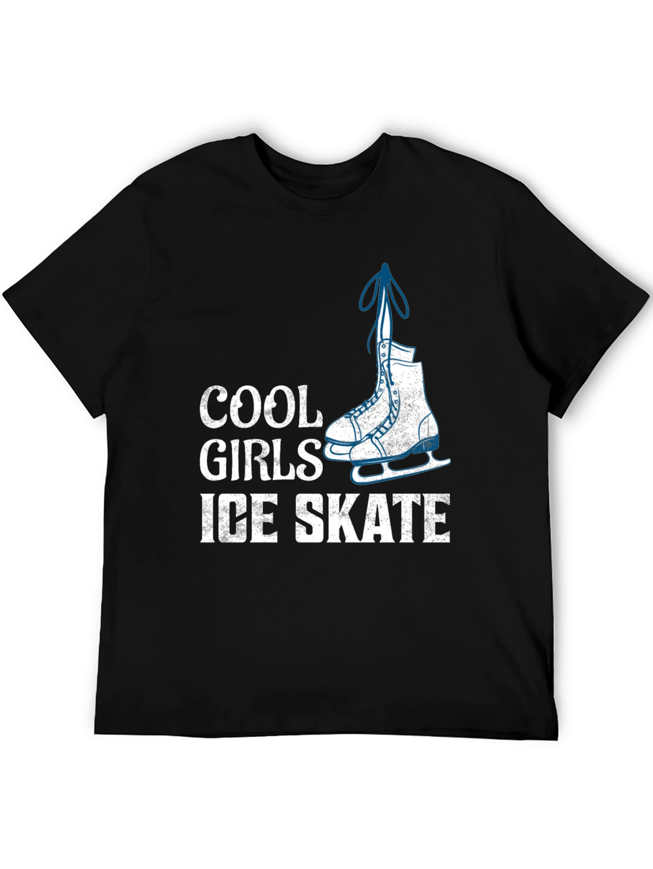 Cool Girls Ice Skate Graphic Tee - Black