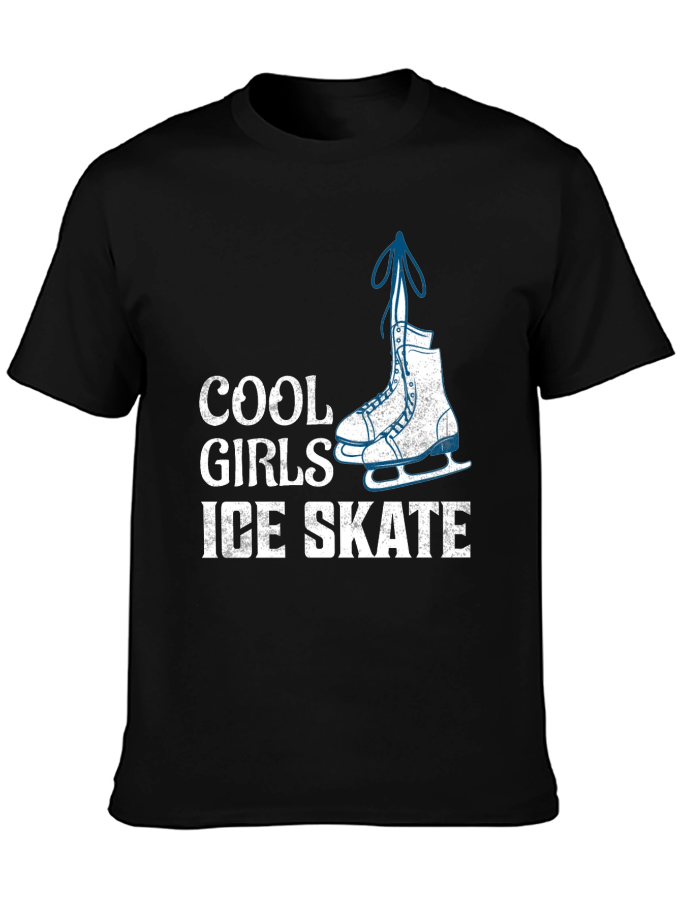 Cool Girls Ice Skate Graphic Tee - Black