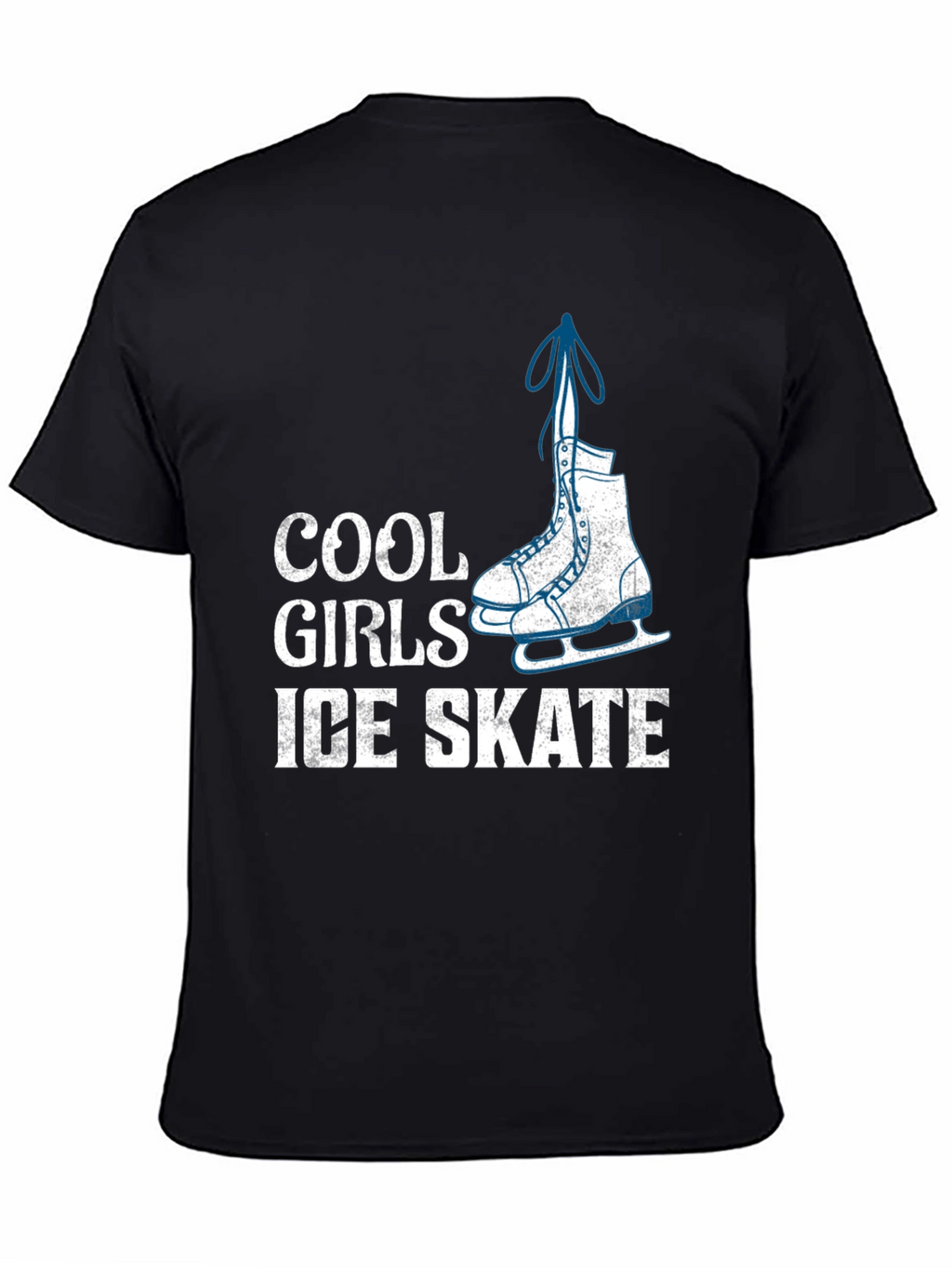 Cool Girls Ice Skate Graphic Tee - Black
