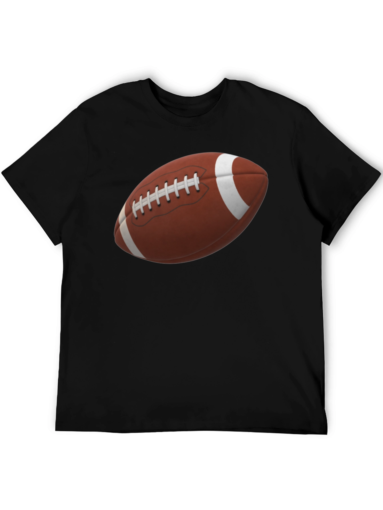 Football Graphic Tee - Black Cotton Shirt