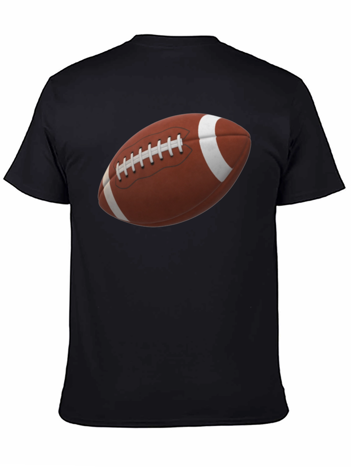 Football Graphic Tee - Black Cotton Shirt