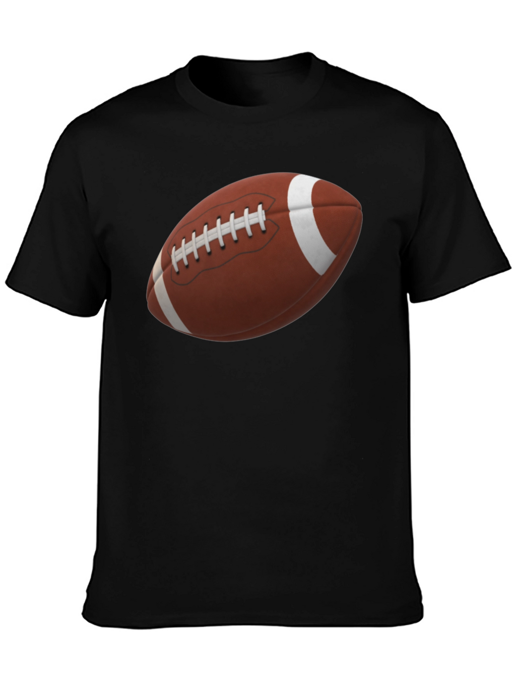 Football Graphic Tee - Black Cotton Shirt