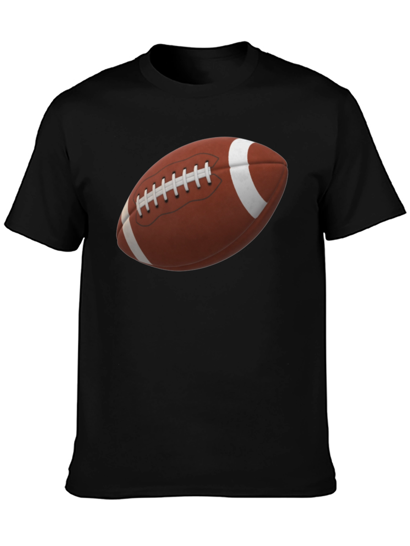 Football Graphic Tee - Black Cotton Shirt