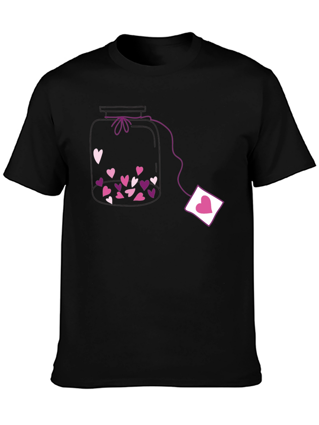Heart Jar Black T-Shirt