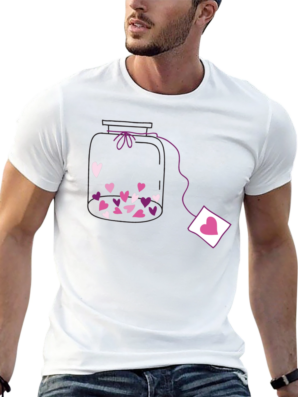 Heart Jar Black T-Shirt