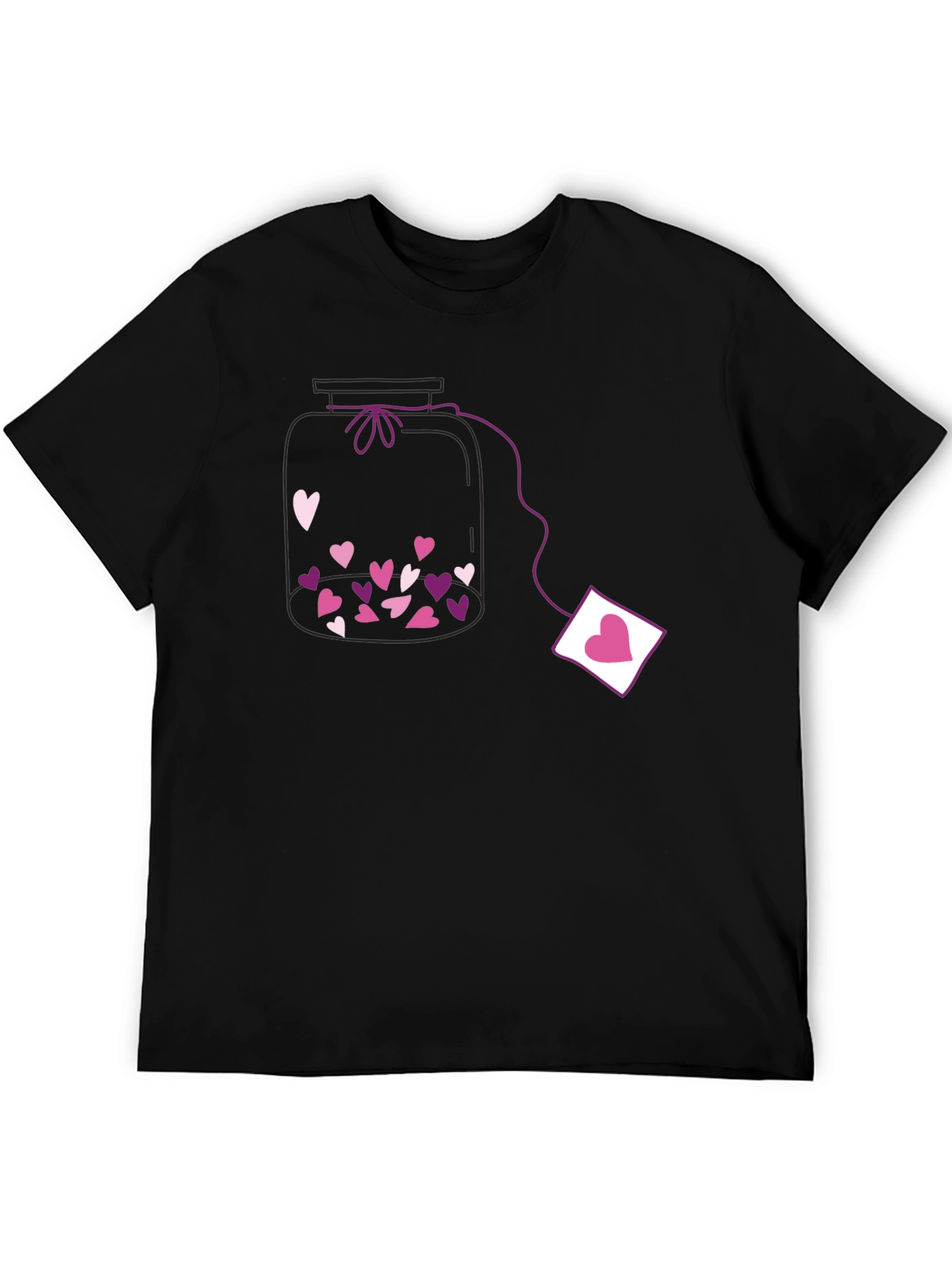 Heart Jar Black T-Shirt