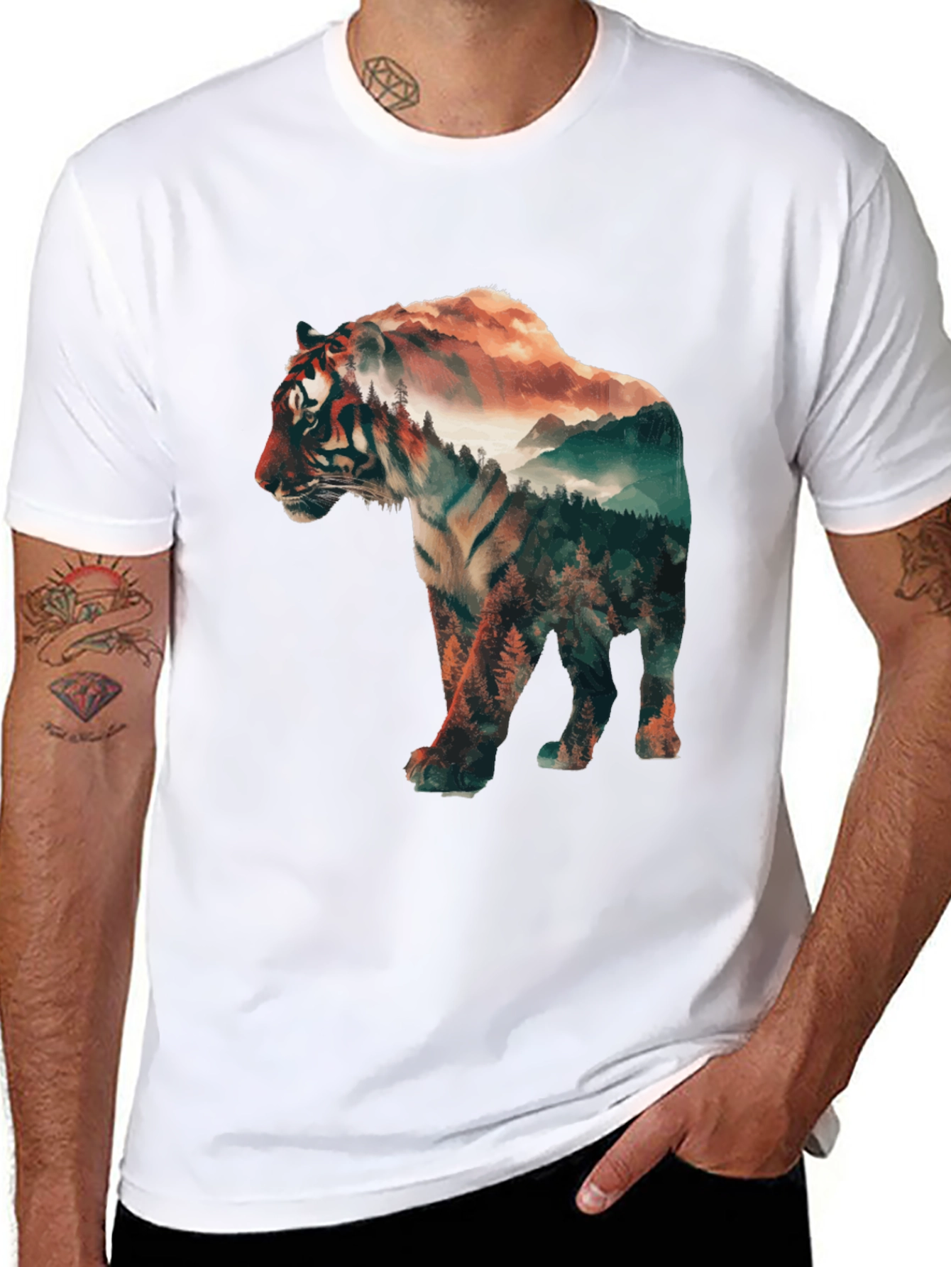 Tiger Landscape Graphic Tee