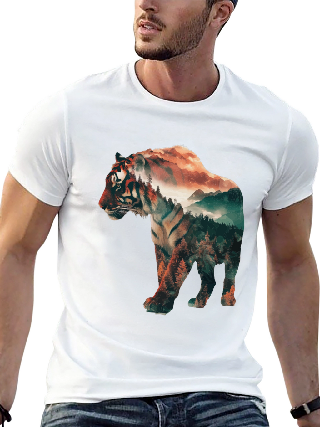 Tiger Landscape Graphic Tee