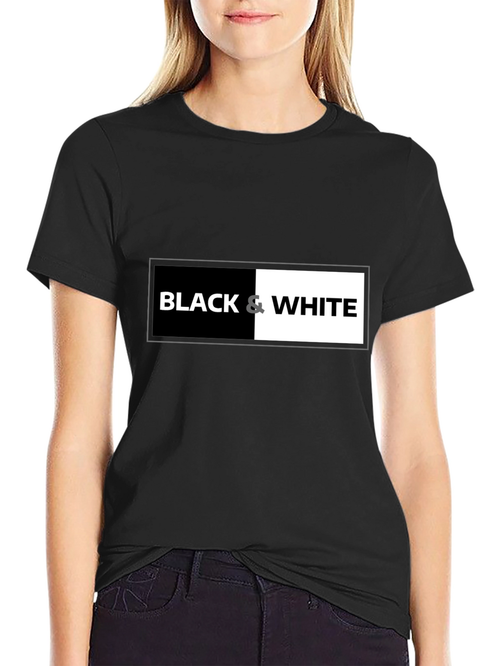 Black & White Graphic Tee - Contrast Design