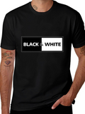 Black & White Graphic Tee - Contrast Design