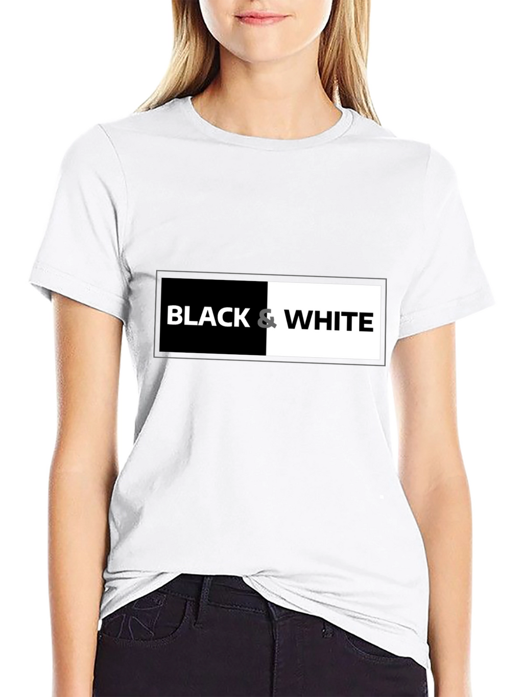 Black & White Graphic Tee - Contrast Design