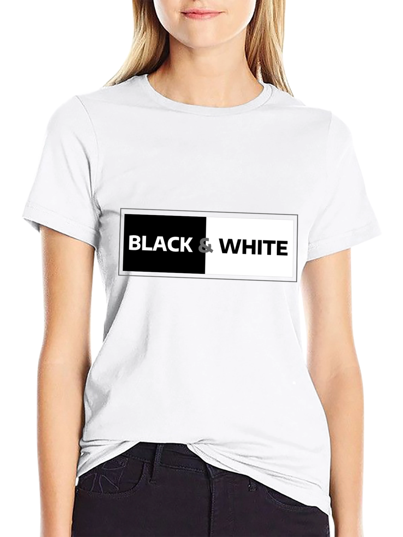 Black & White Graphic Tee - Contrast Design