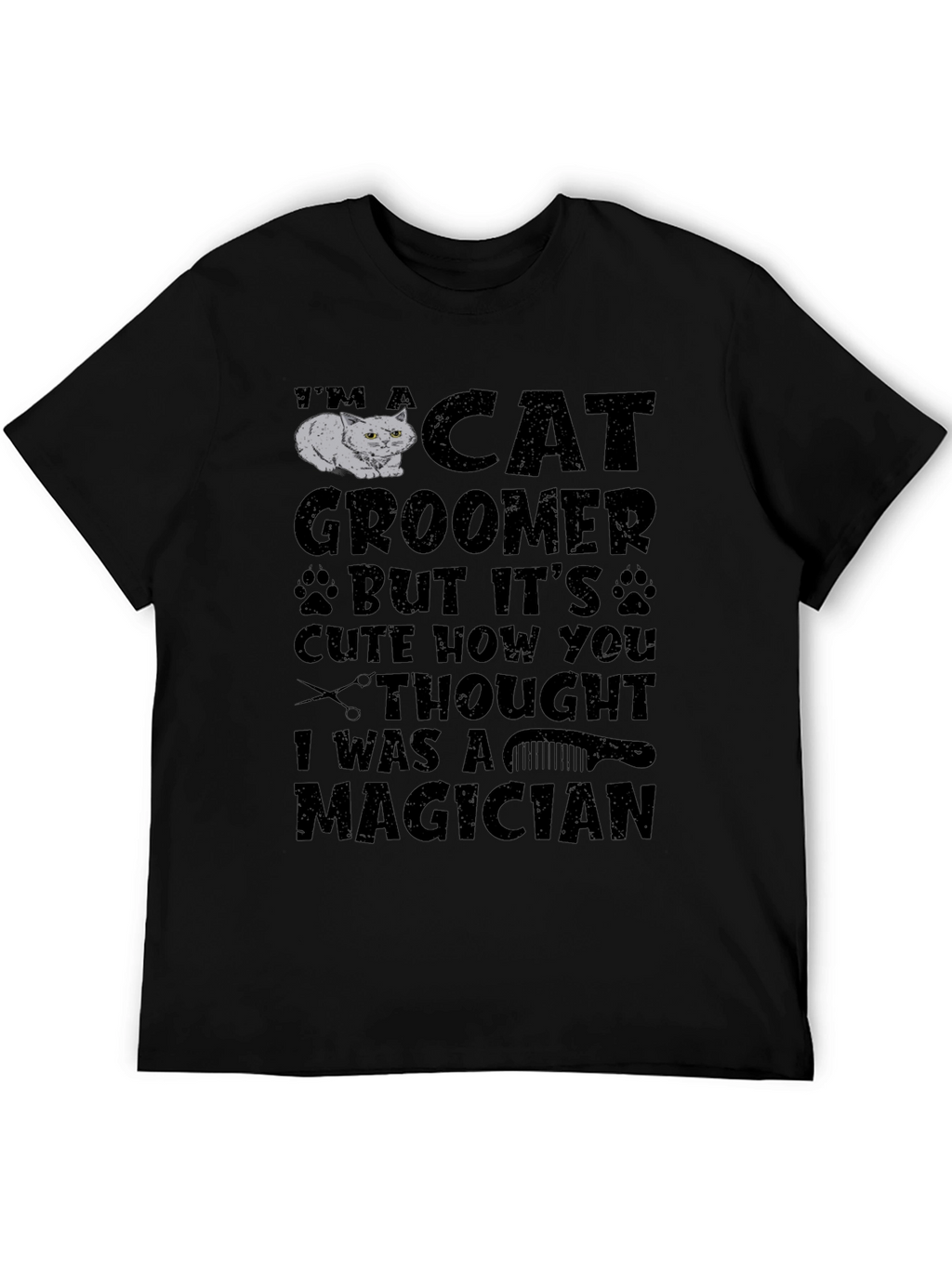 Cat Groomer Magician Graphic Tee
