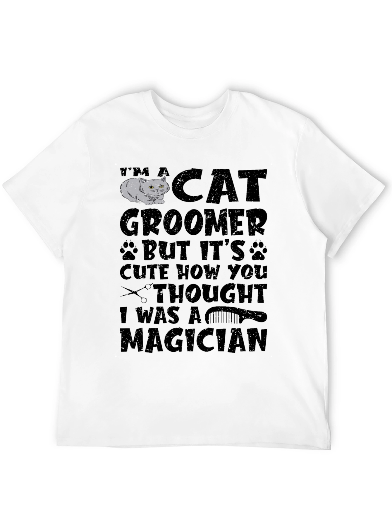 Cat Groomer Magician Graphic Tee