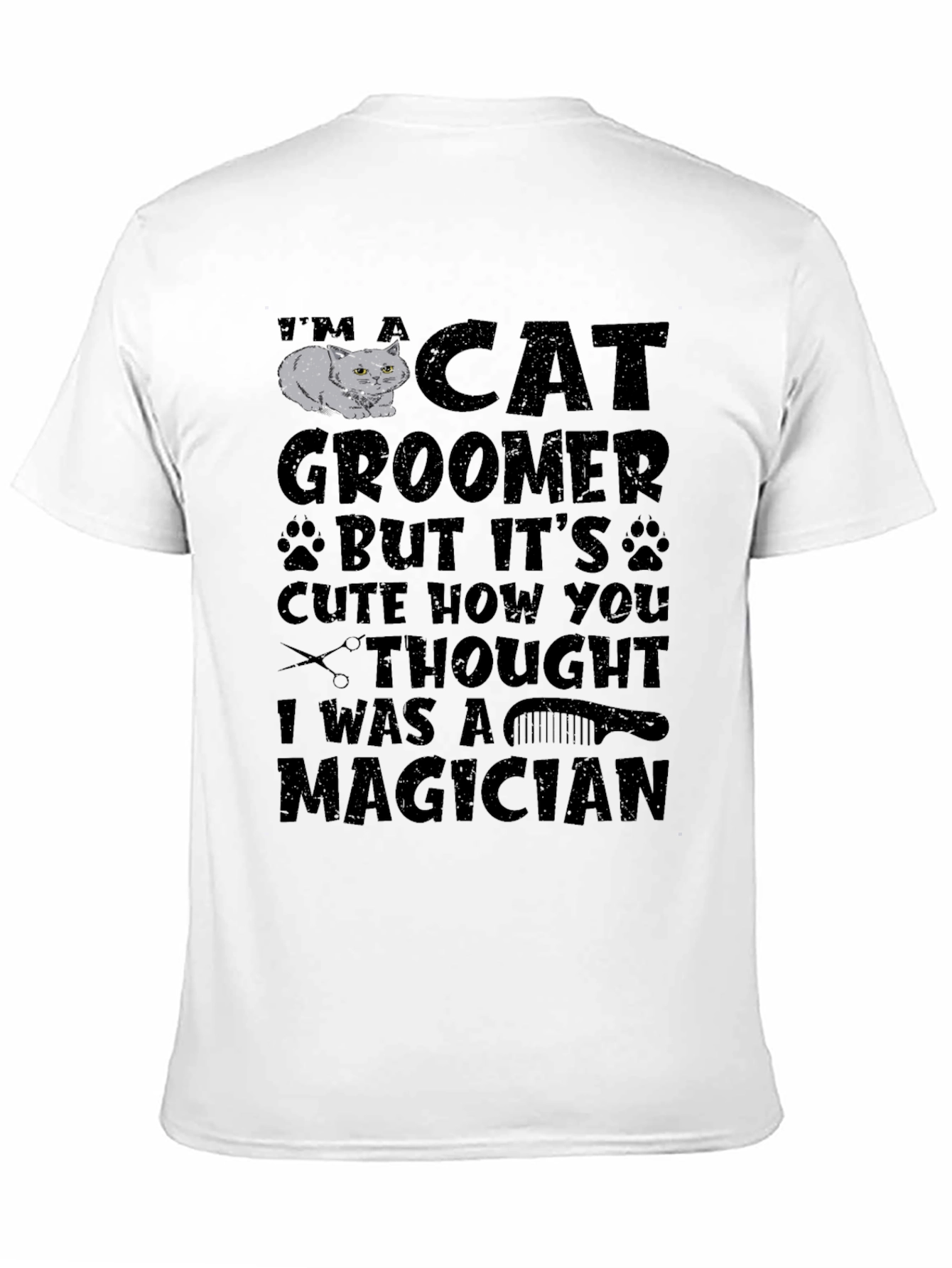 Cat Groomer Magician Graphic Tee