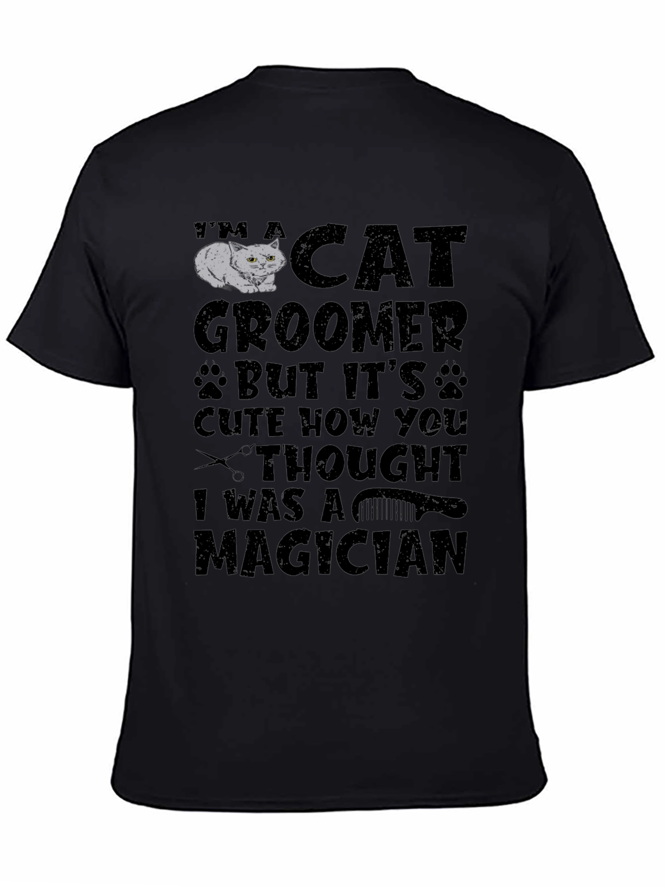 Cat Groomer Magician Graphic Tee