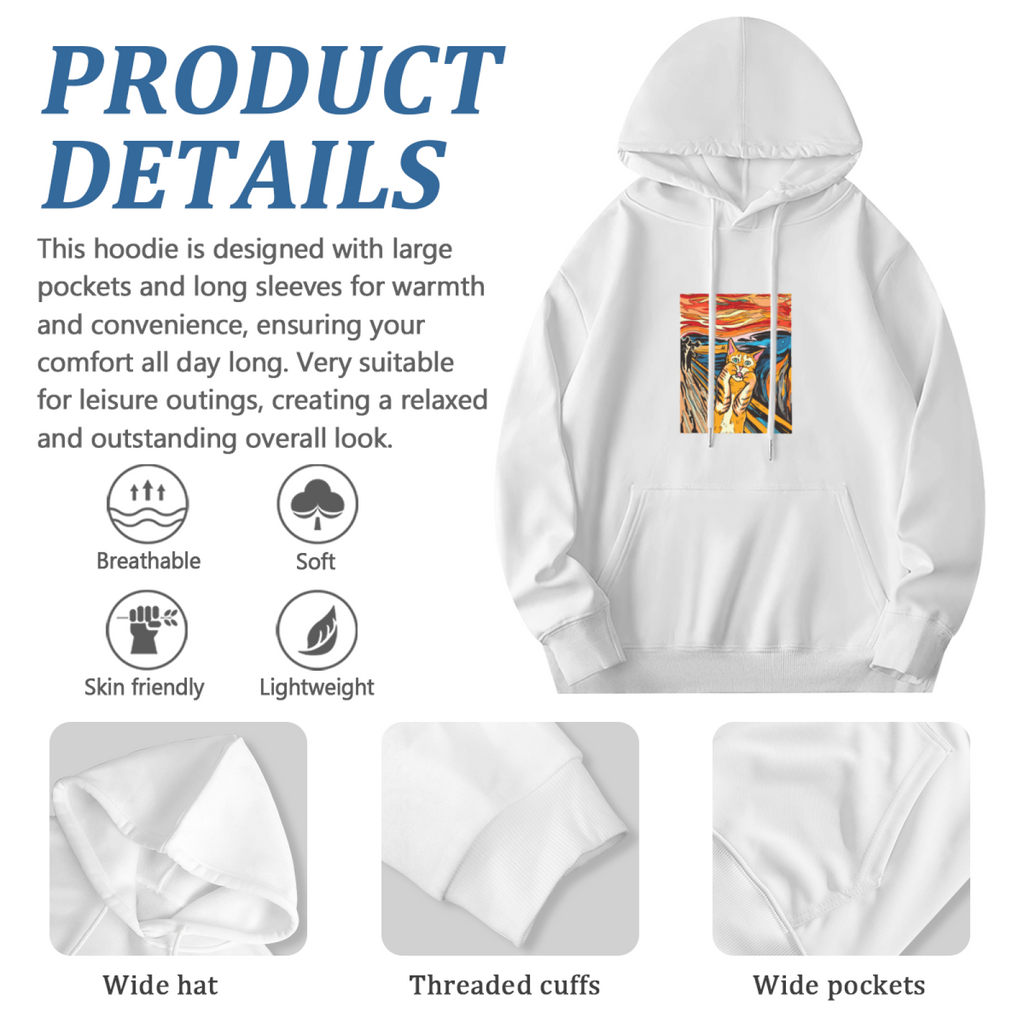Geometric Art Hoodie - Modern Pattern Pullover #0489