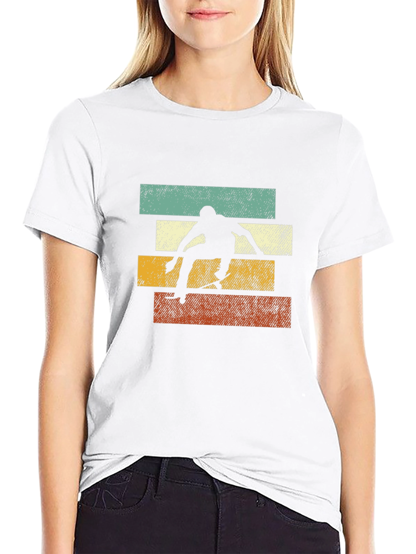 Retro Skateboarder Graphic Tee - Cool Style