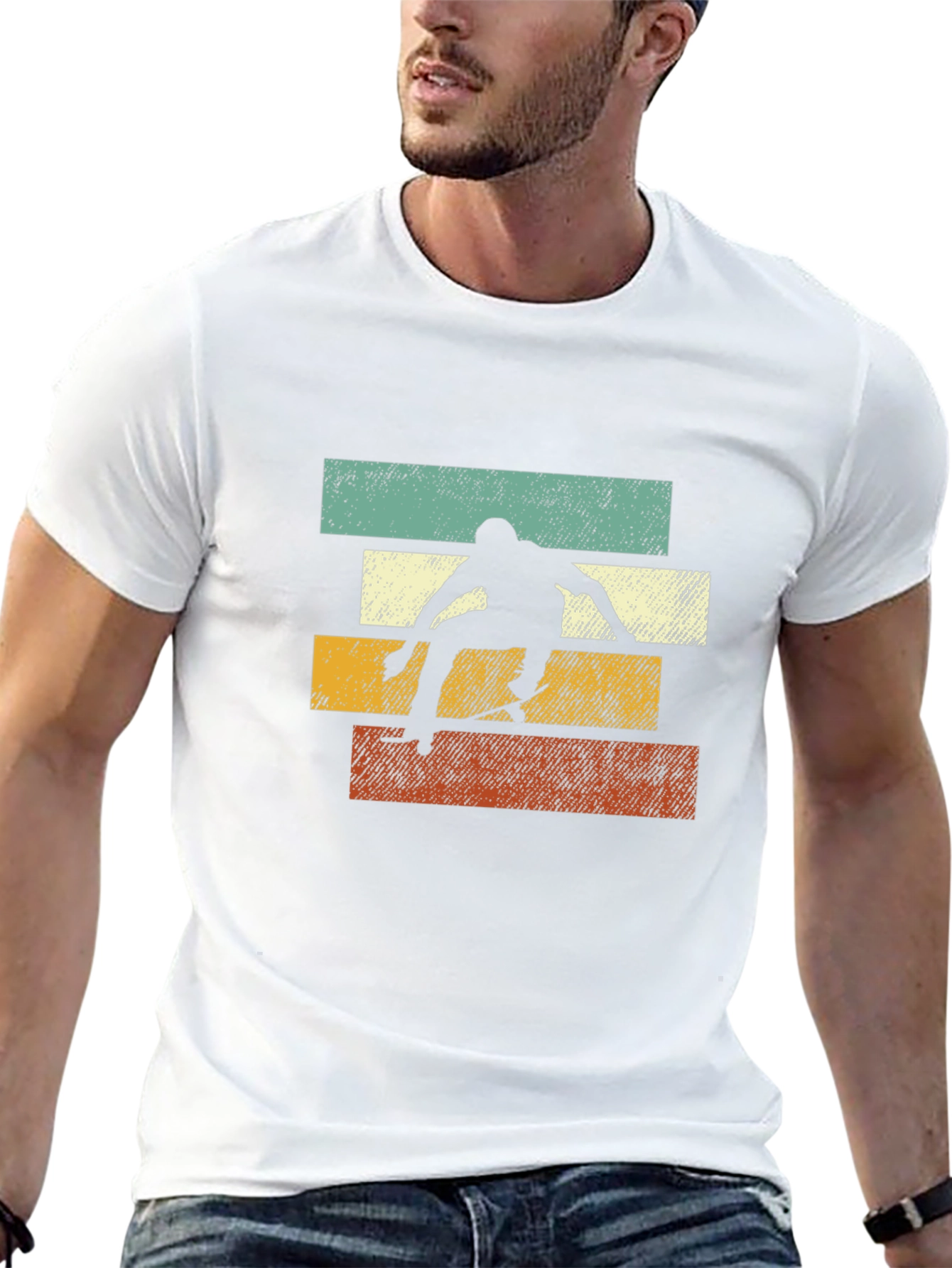 Retro Skateboarder Graphic Tee - Cool Style