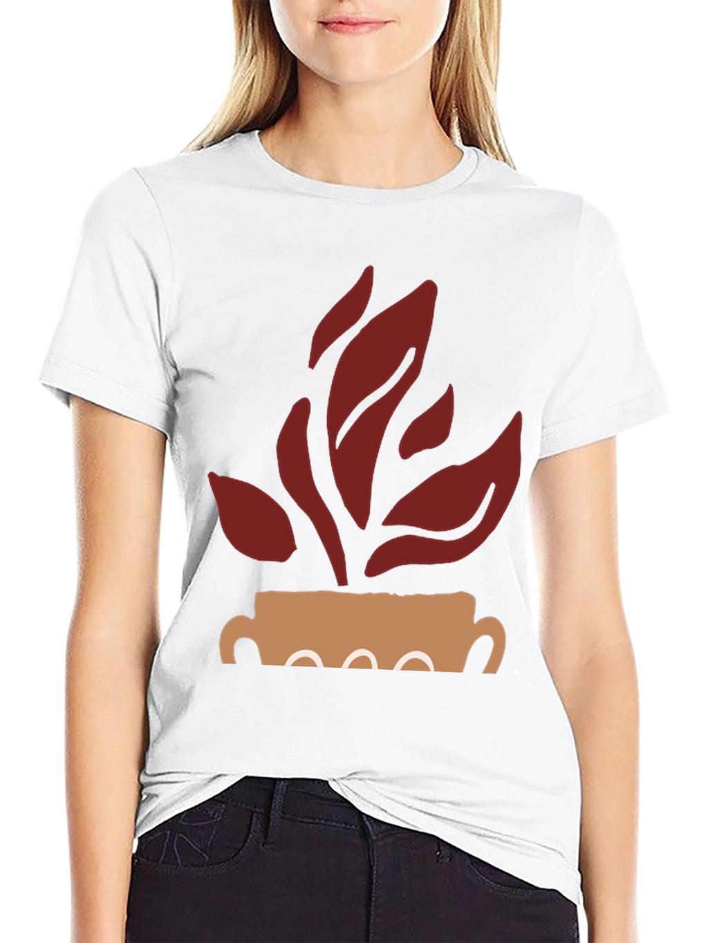 Modern Plant Graphic Tee - Casual Style