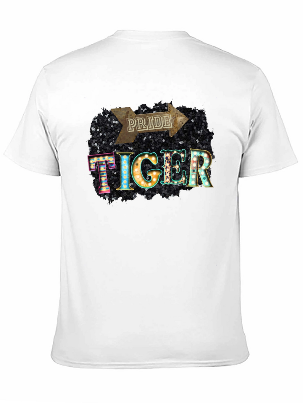 Pride Tiger Graphic Tee - Stylish Black T-Shirt