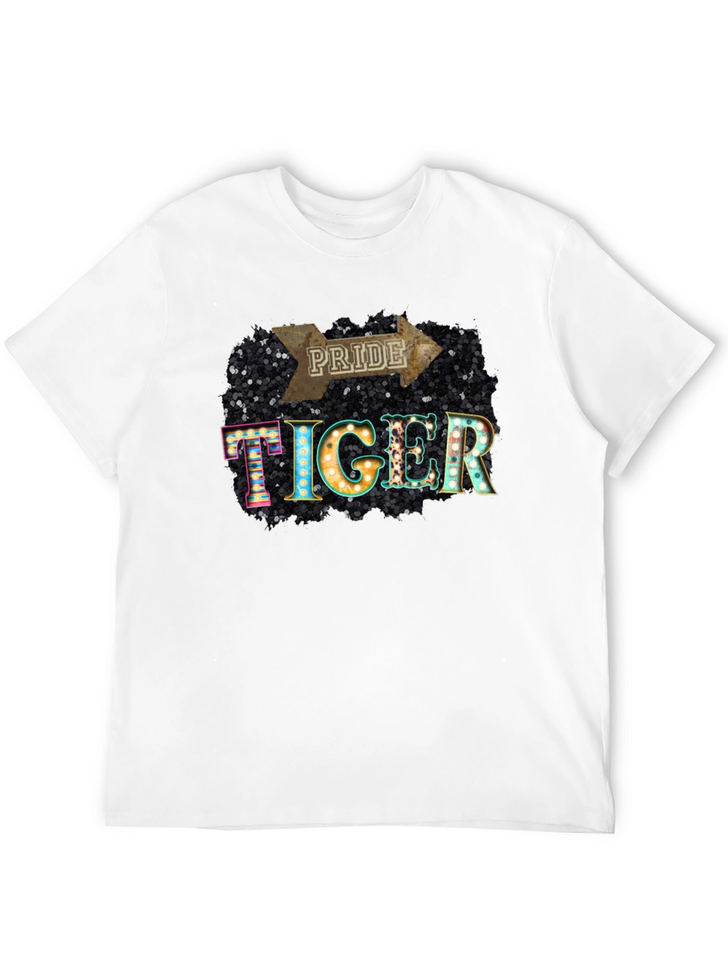 Pride Tiger Graphic Tee - Stylish Black T-Shirt