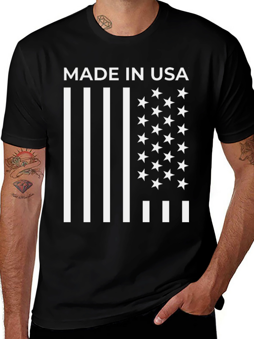 Made in USA Graphic T-Shirt - Black