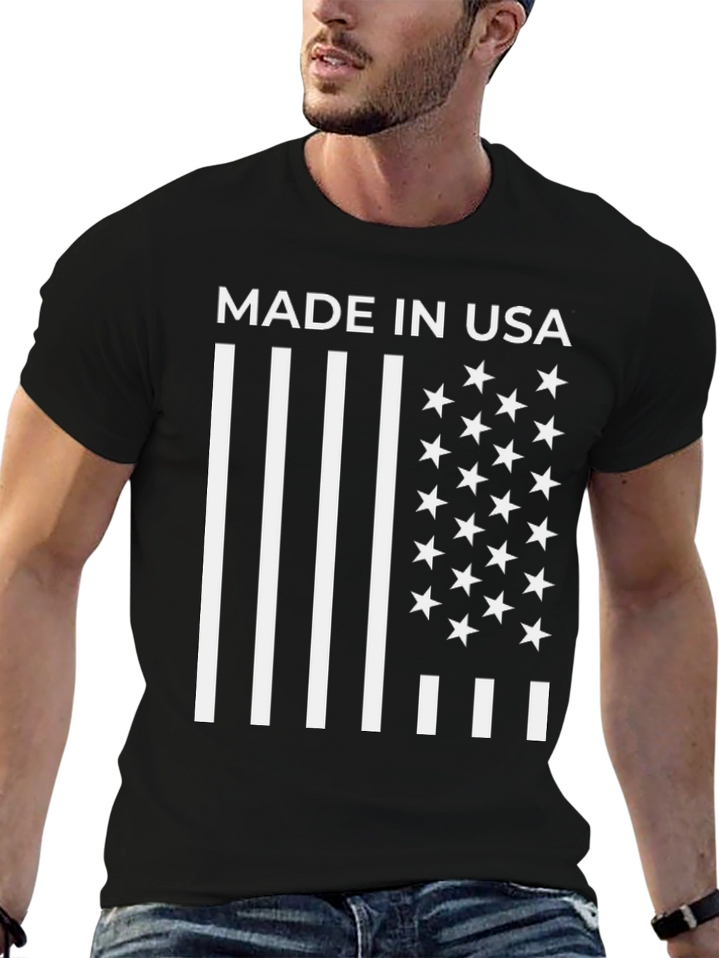 Made in USA Graphic T-Shirt - Black