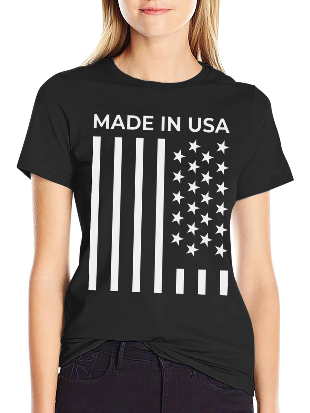 Made in USA Graphic T-Shirt - Black