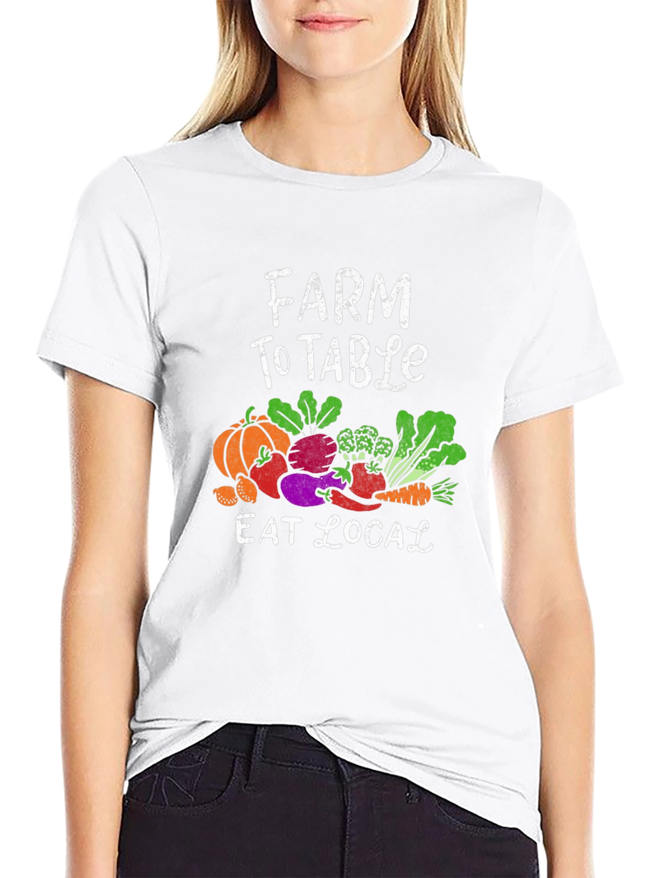 Farm To Table Eat Local Graphic T-Shirt