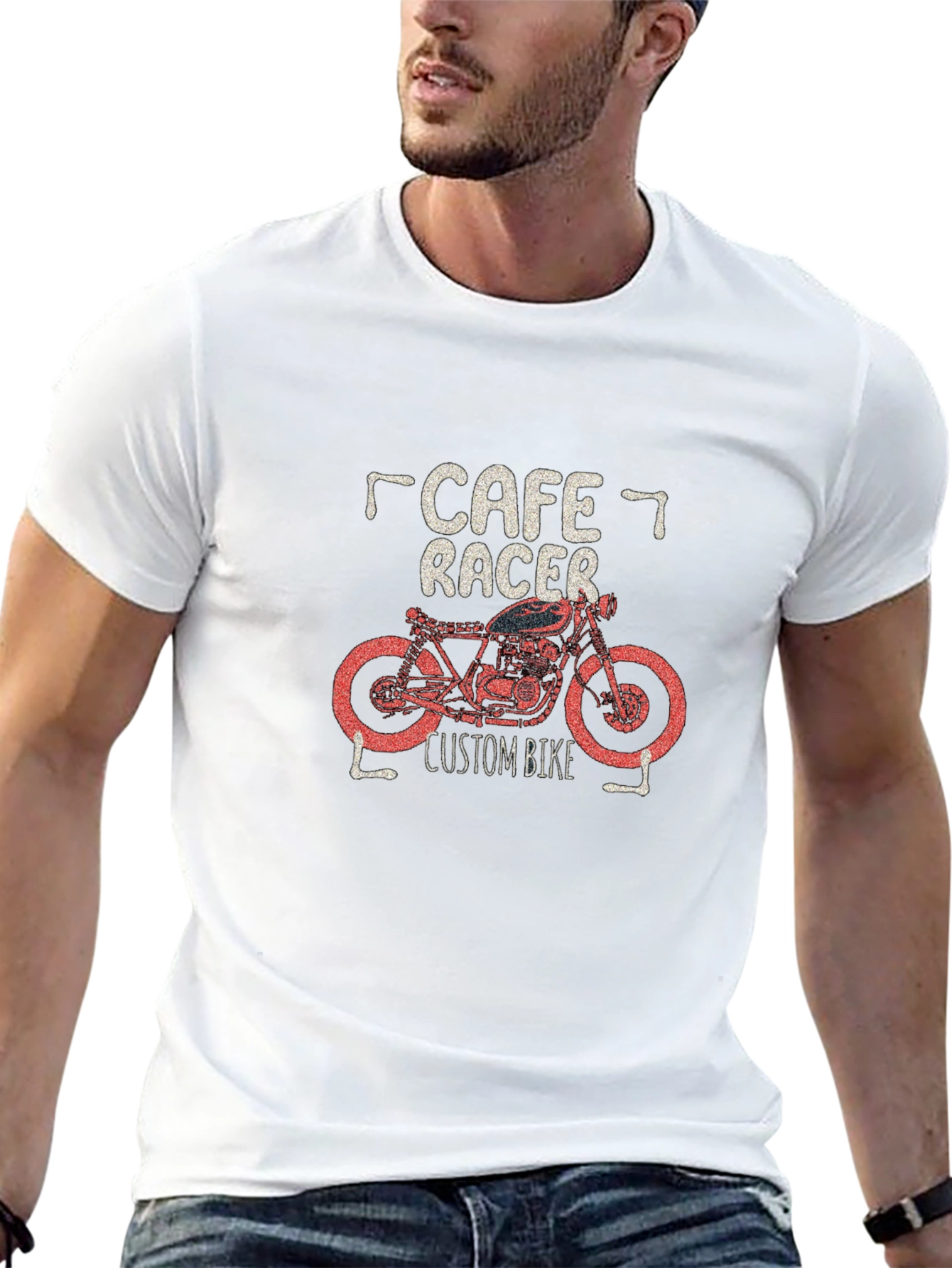 Cafe Racer Custom Bike Graphic T-Shirt