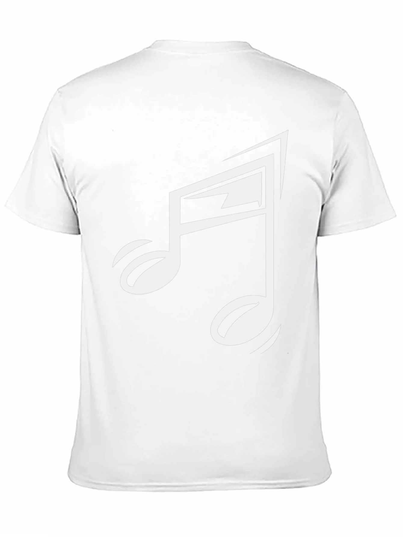 Musical Note Graphic Tee - Black Cotton Blend