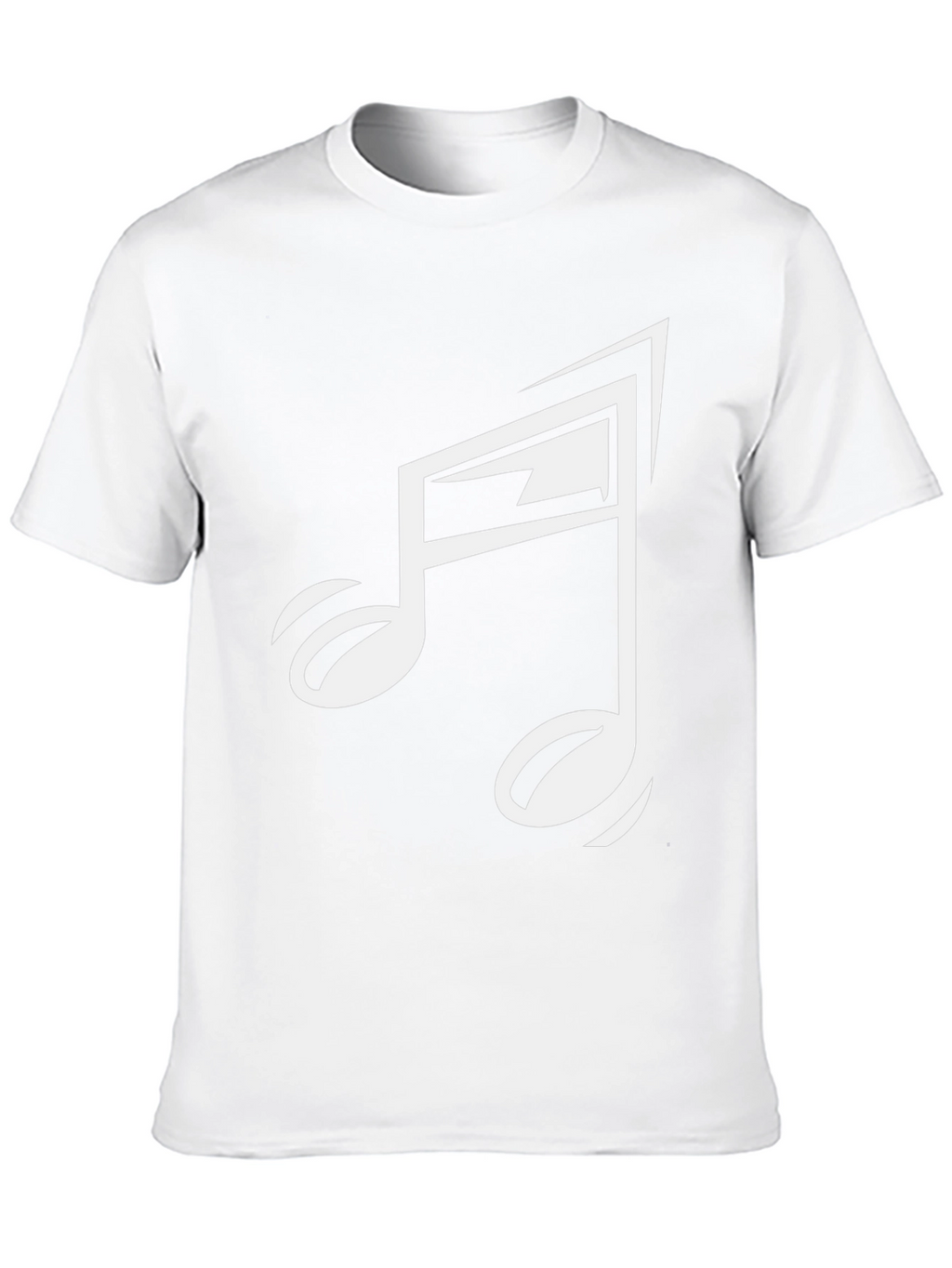 Musical Note Graphic Tee - Black Cotton Blend