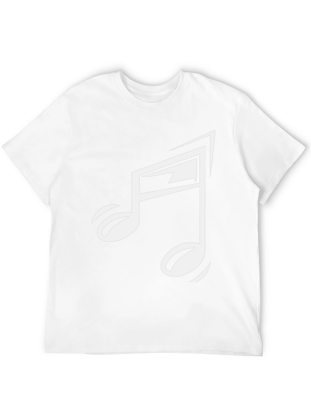 Musical Note Graphic Tee - Black Cotton Blend