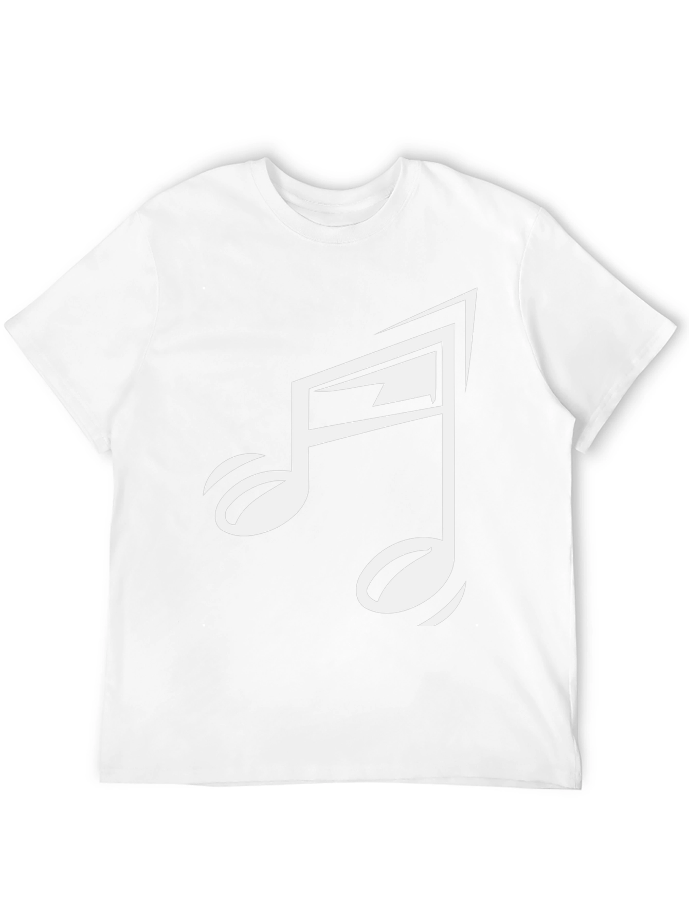 Musical Note Graphic Tee - Black Cotton Blend