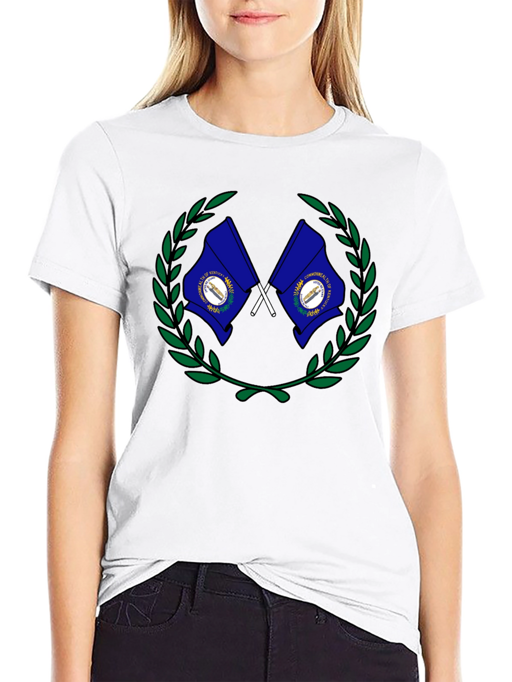 Kentucky Flag Wreath Graphic T-Shirt
