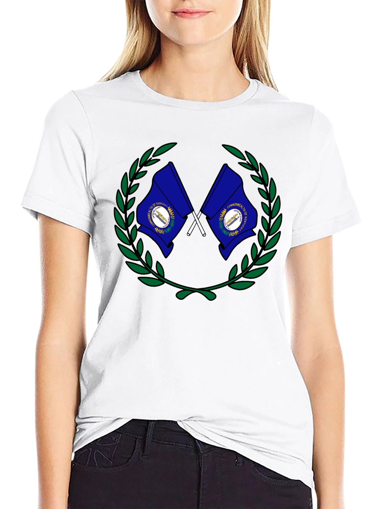 Kentucky Flag Wreath Graphic T-Shirt