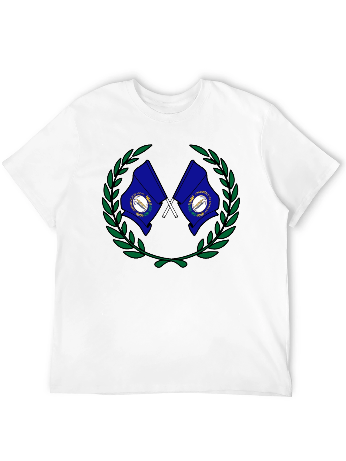 Kentucky Flag Wreath Graphic T-Shirt