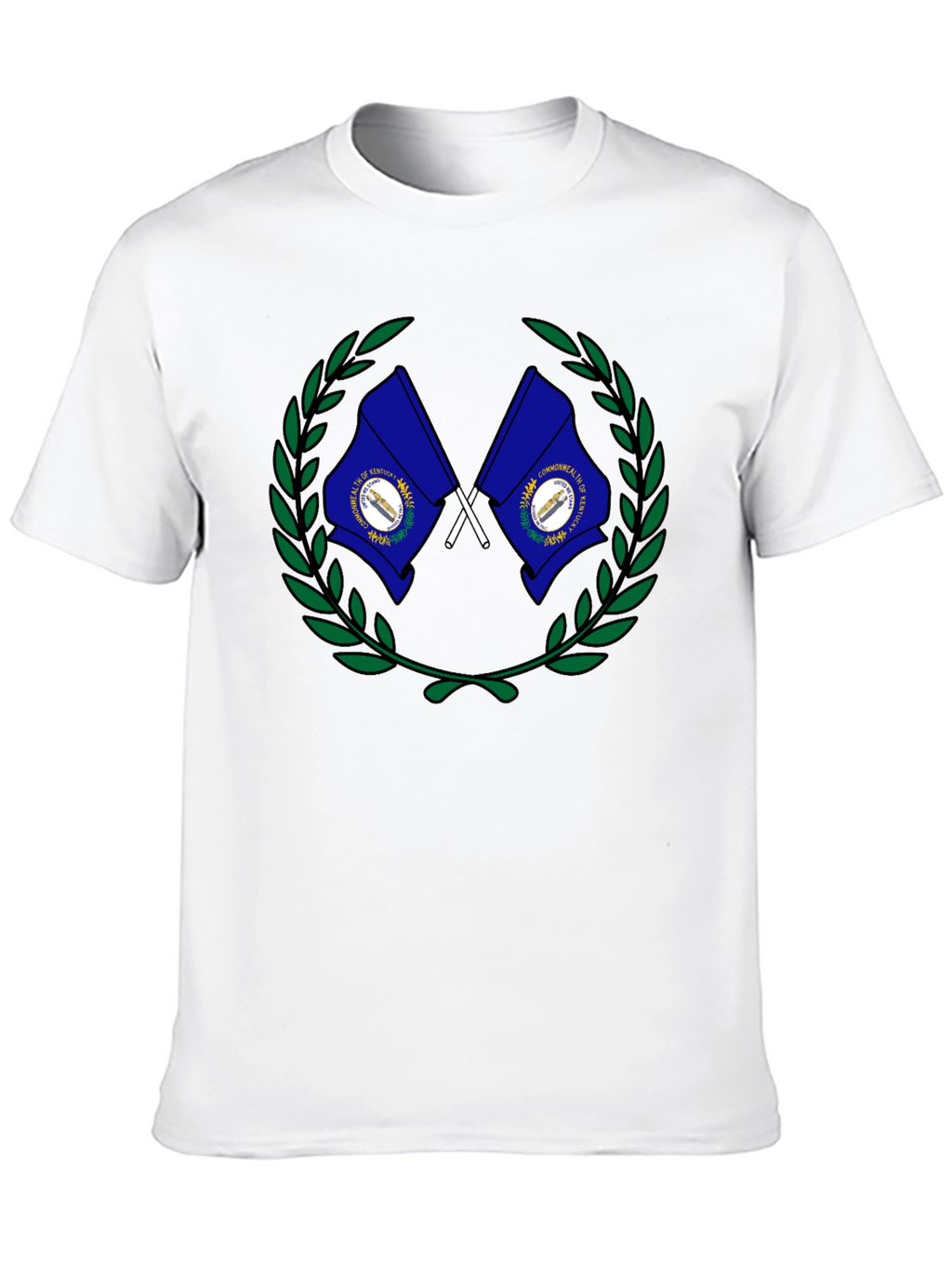 Kentucky Flag Wreath Graphic T-Shirt